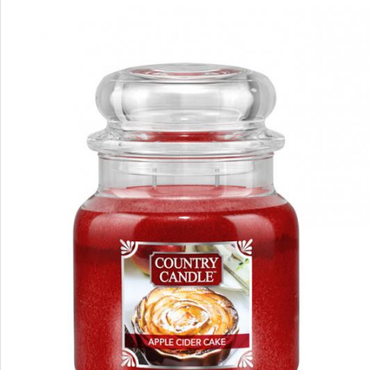  Country Candle - Apple Cider Cake - Średni słoik (453g) 2 knoty Świeca zapachowa